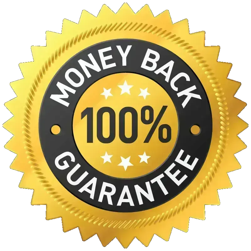 Theta Clear 90-day money-back guarantee badge